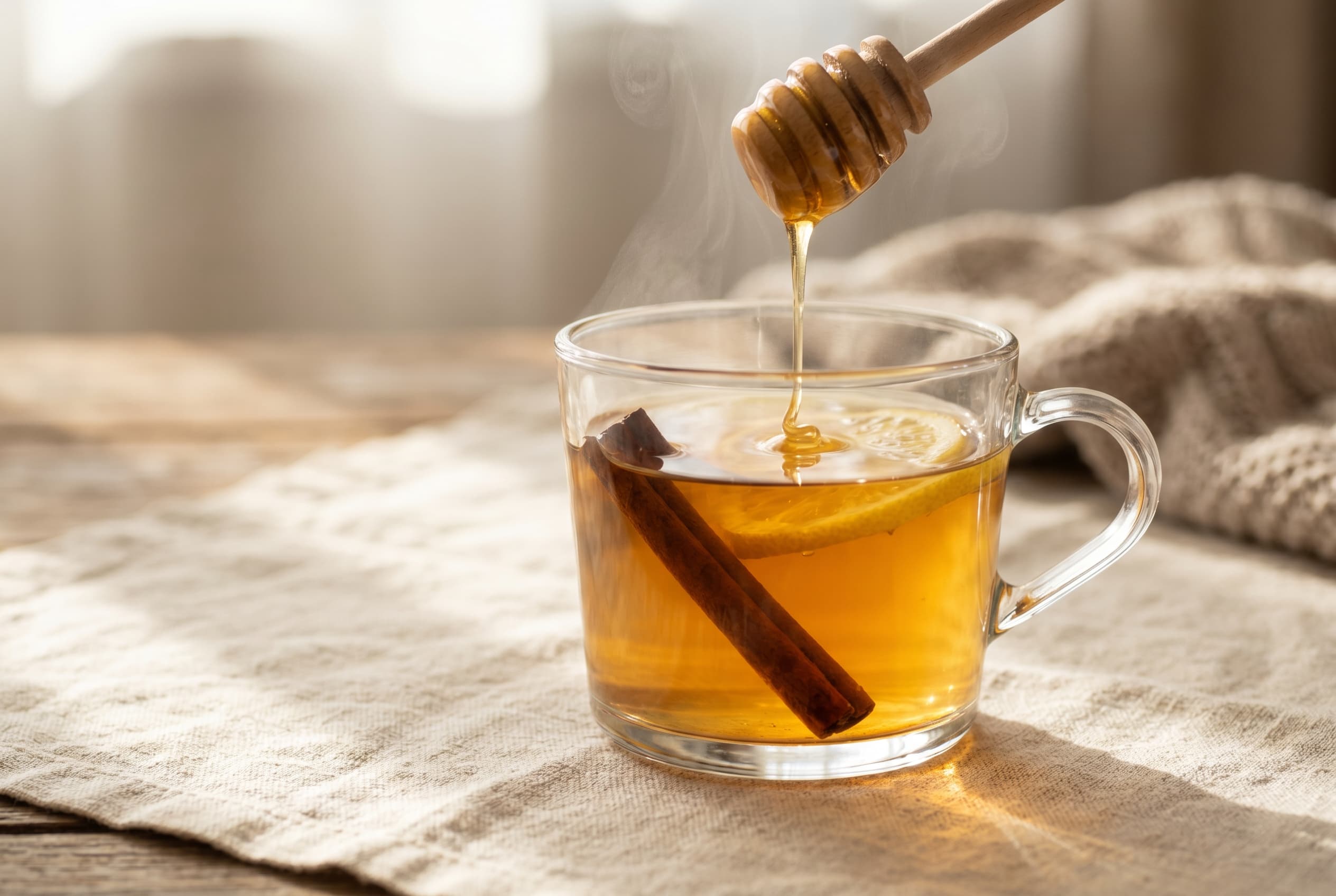 Soothing Hot Honey Lemon Tea